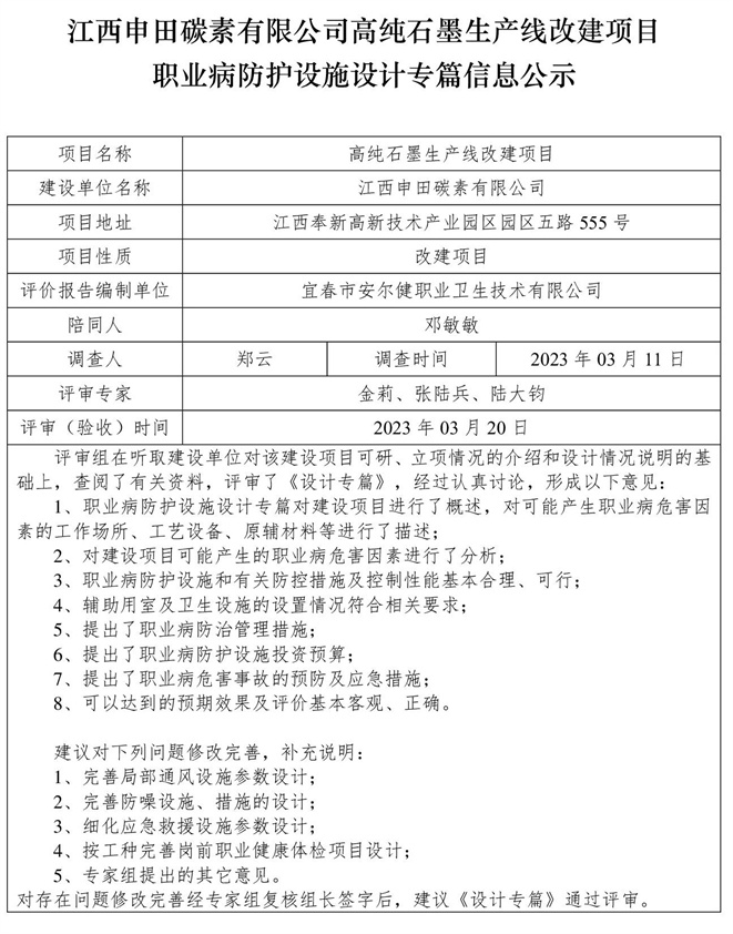 江西申田碳素有限公司高纯石墨生产线改建项目职业病防护设施设计专篇信息公示.jpg